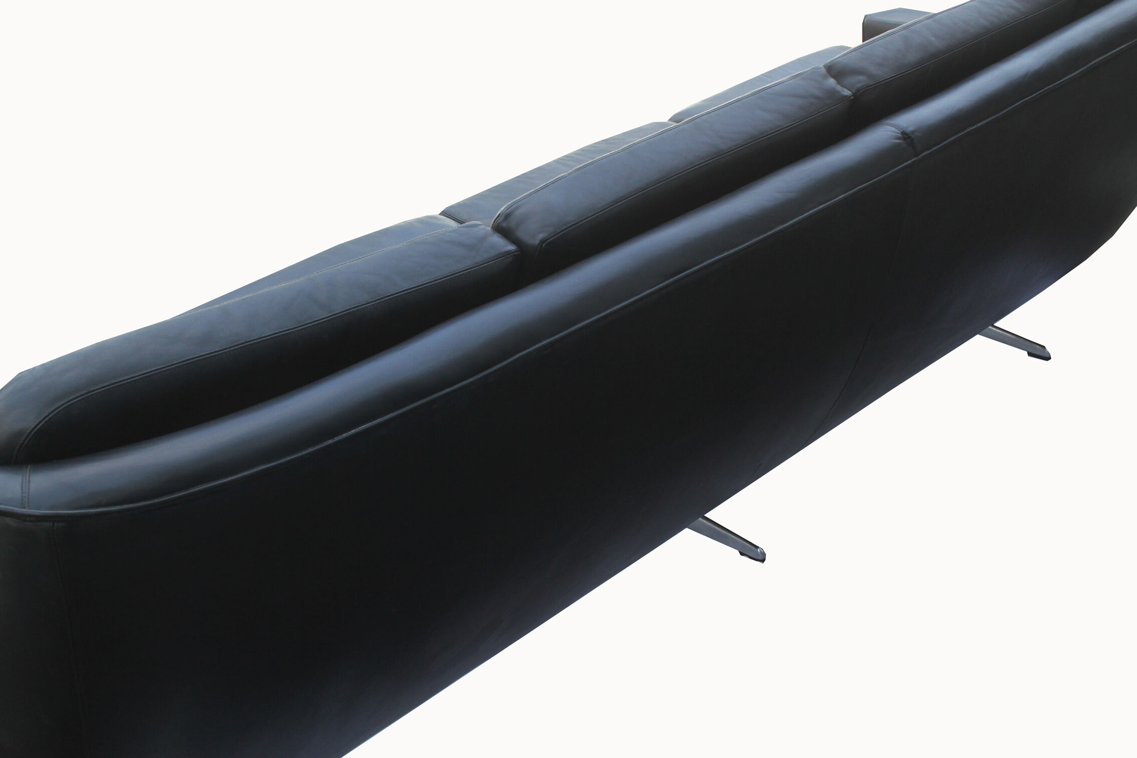 1960s leather 4-seater sofa