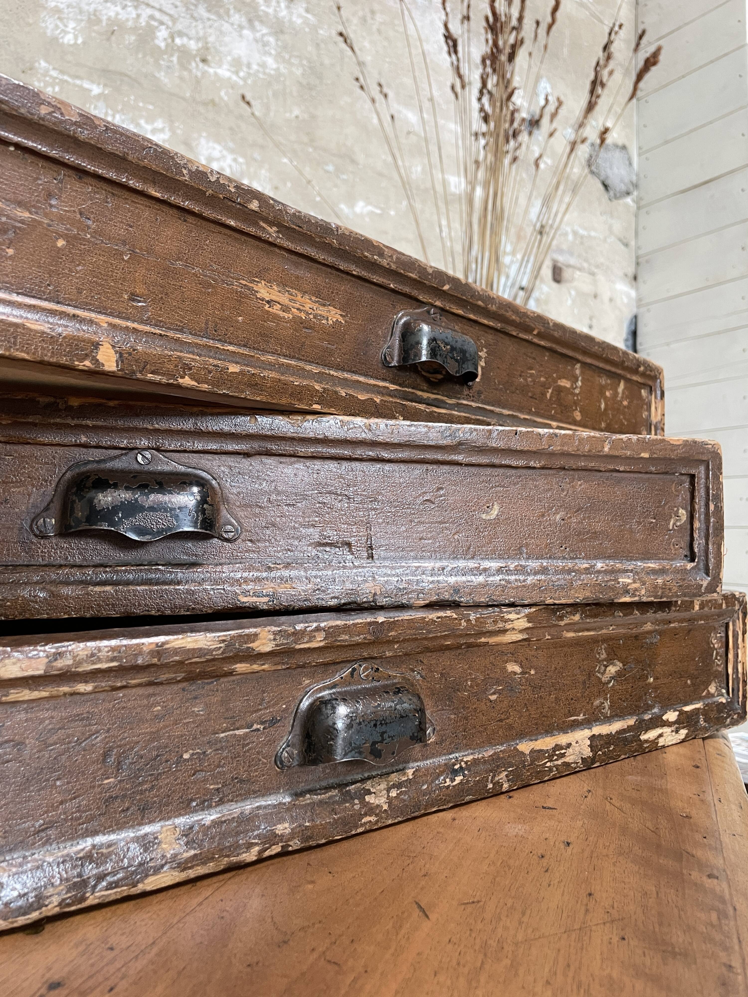 Double-sided trade counter with drawers, circa 1900
