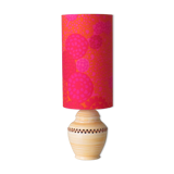 Vintage table lamp with a new custom lampshade.