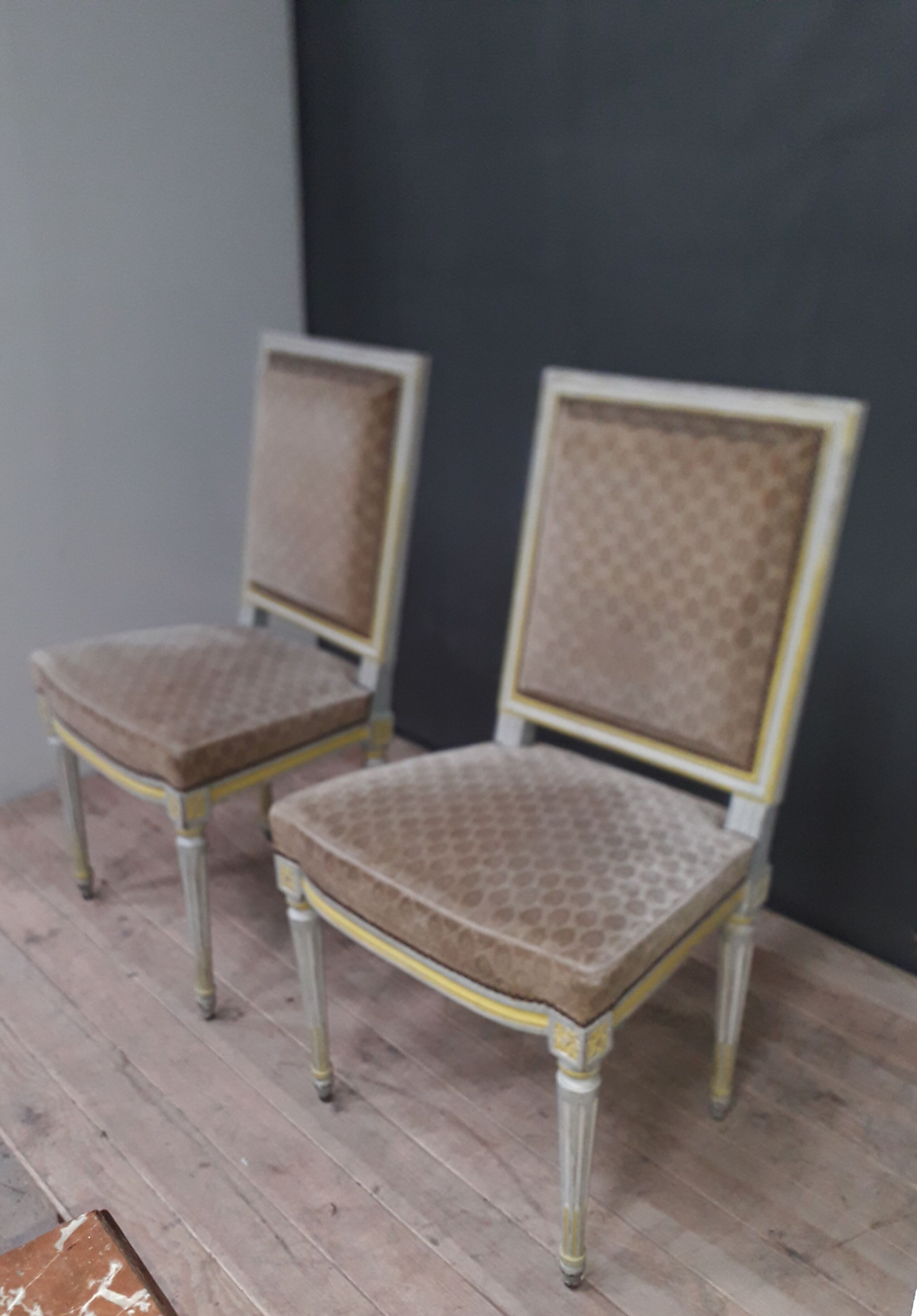 Pair of Louis XVI style chairs