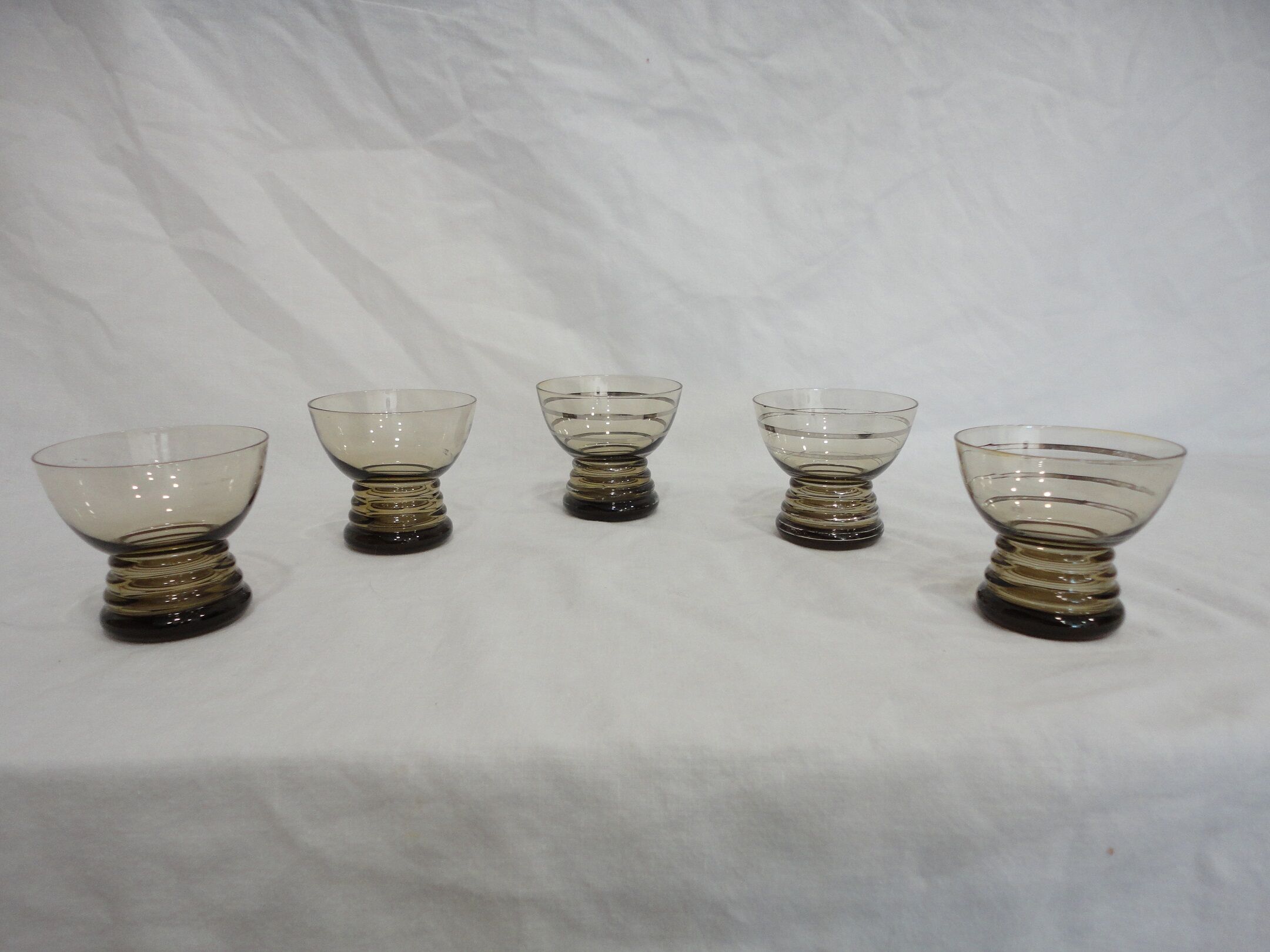 Vintage silver and smoked glass carafe