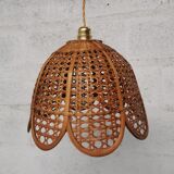 Vintage wicker pendant lamp