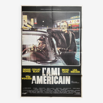 Affiche cinéma "L'Ami Américain" Wim Wenders, Bruno Ganz 80x120cm 80's