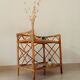 Bamboo and rattan shelf side table by Audoux and Minnet 1950s