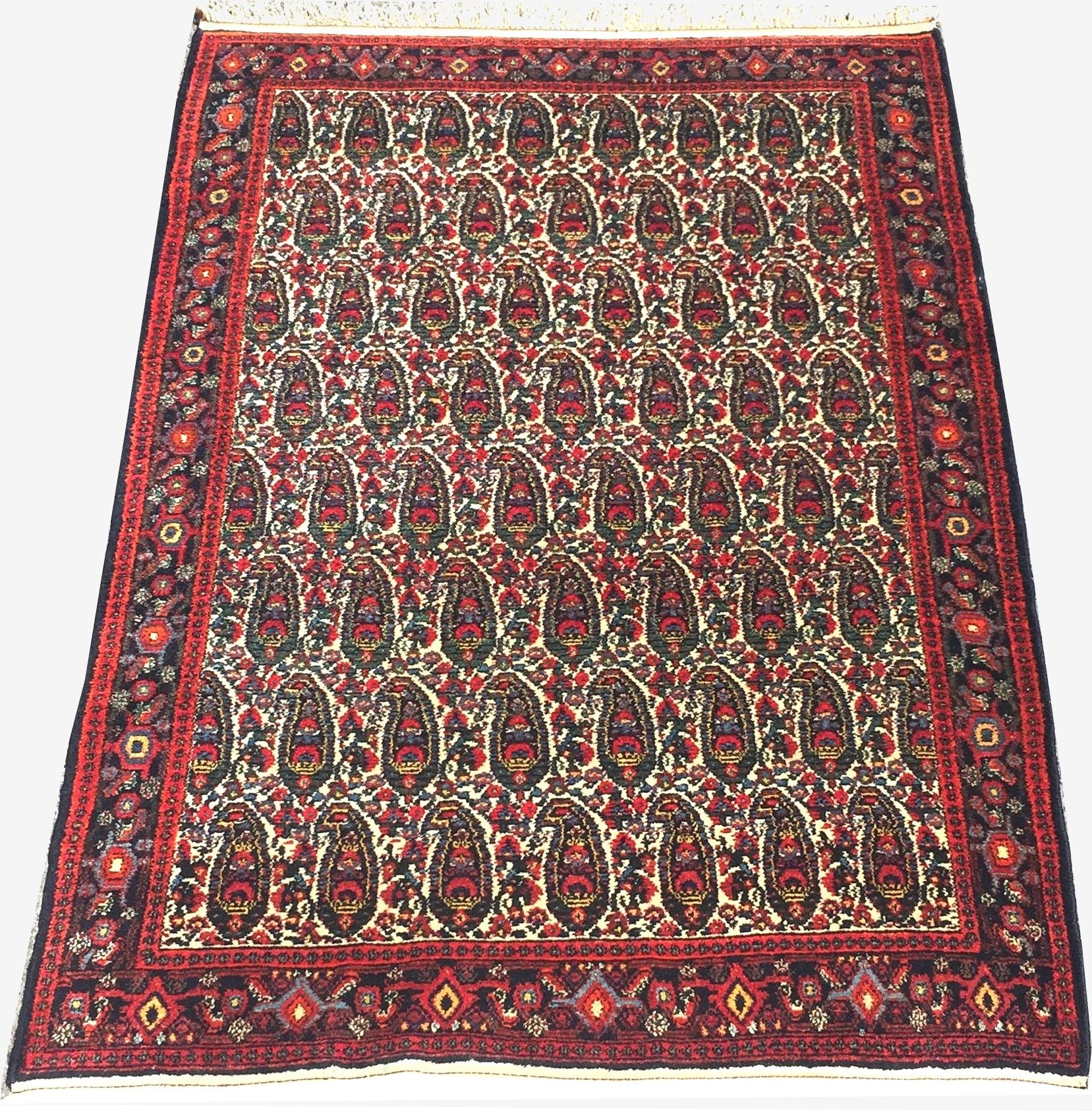 Oriental Persian Carpet Iran Kurdish Tribe SENNEH : 1.60 X 1.18 M