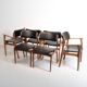 Chaises par Erik Buch, ensemble de 6