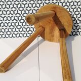 Crude wooden tripod stool