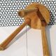 Crude wooden tripod stool