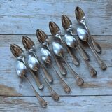 Set of 12 Médaillon dessert spoons, Boulenger