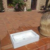Macael white marble sink