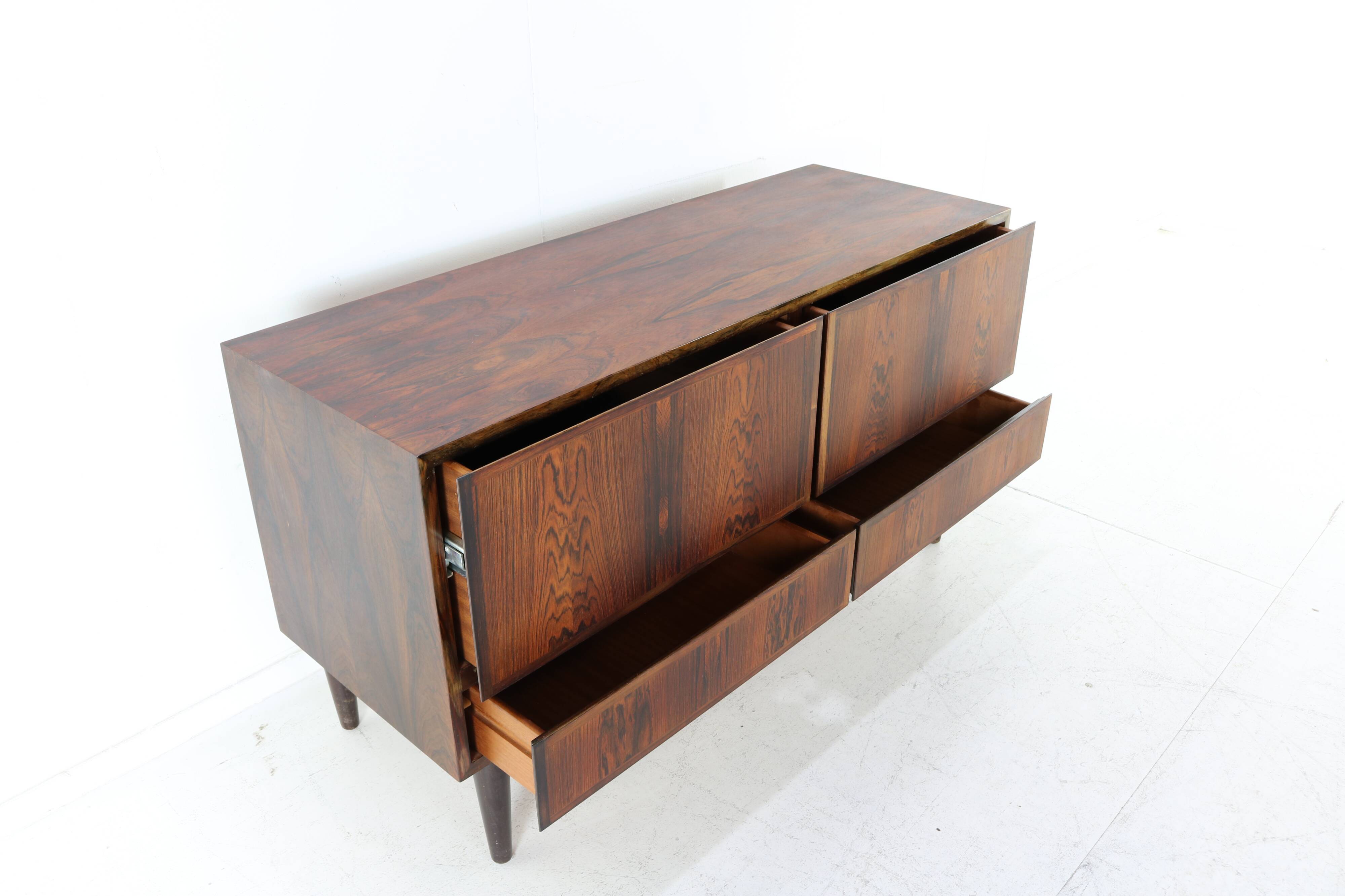 Rosewood office cabinet with 2 large heavy drawers