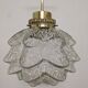 Glass and brass flower pendant lamp in art deco style