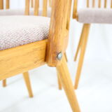 1970s Antonin Suman Set of 4 Oak Dining Chairs, Czechoslovakia
