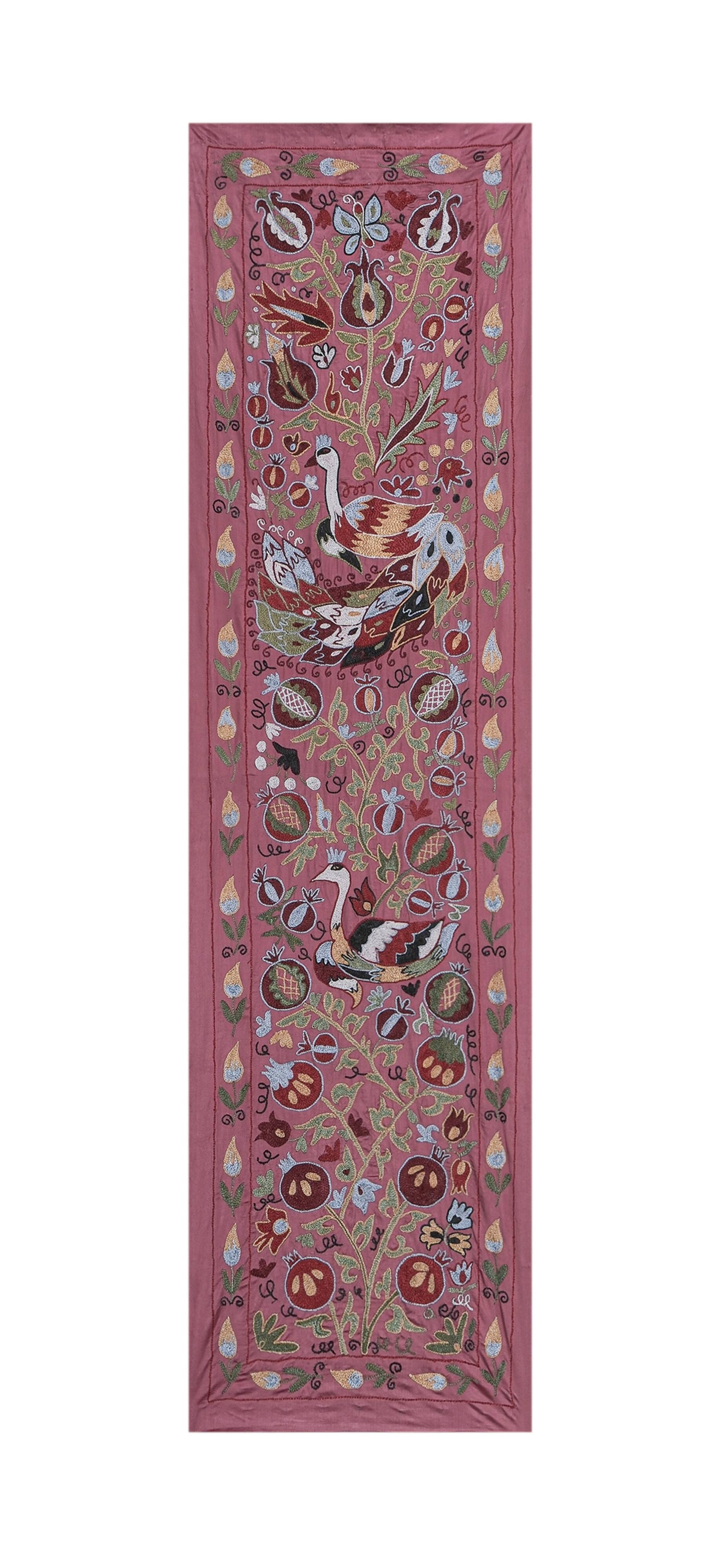 Hand knotted rug, vintage Turkish rug 53x186 cm