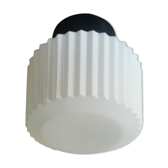 Plafonnier vintage Philips verre plissé