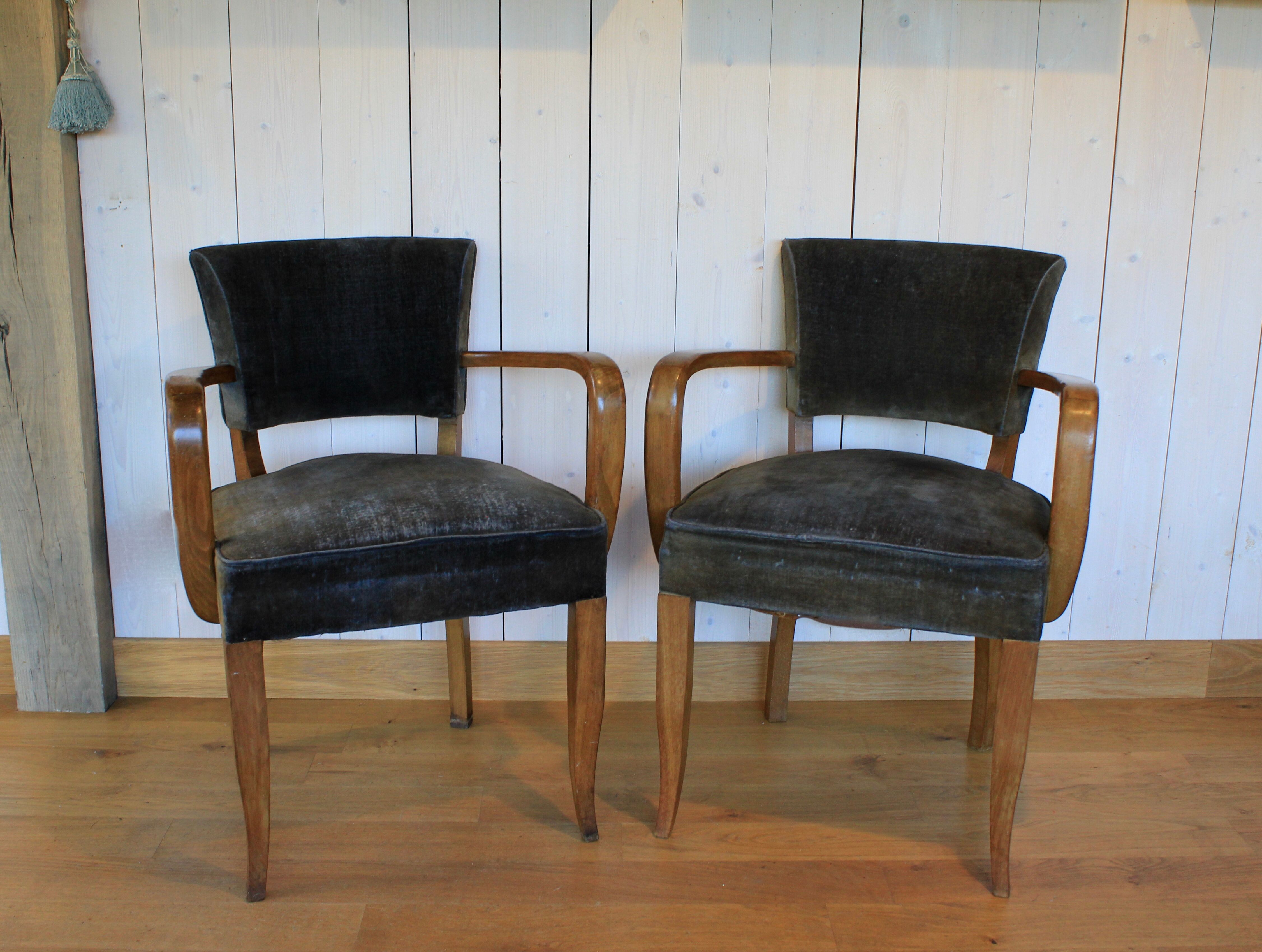 Paire de fauteuils bridges