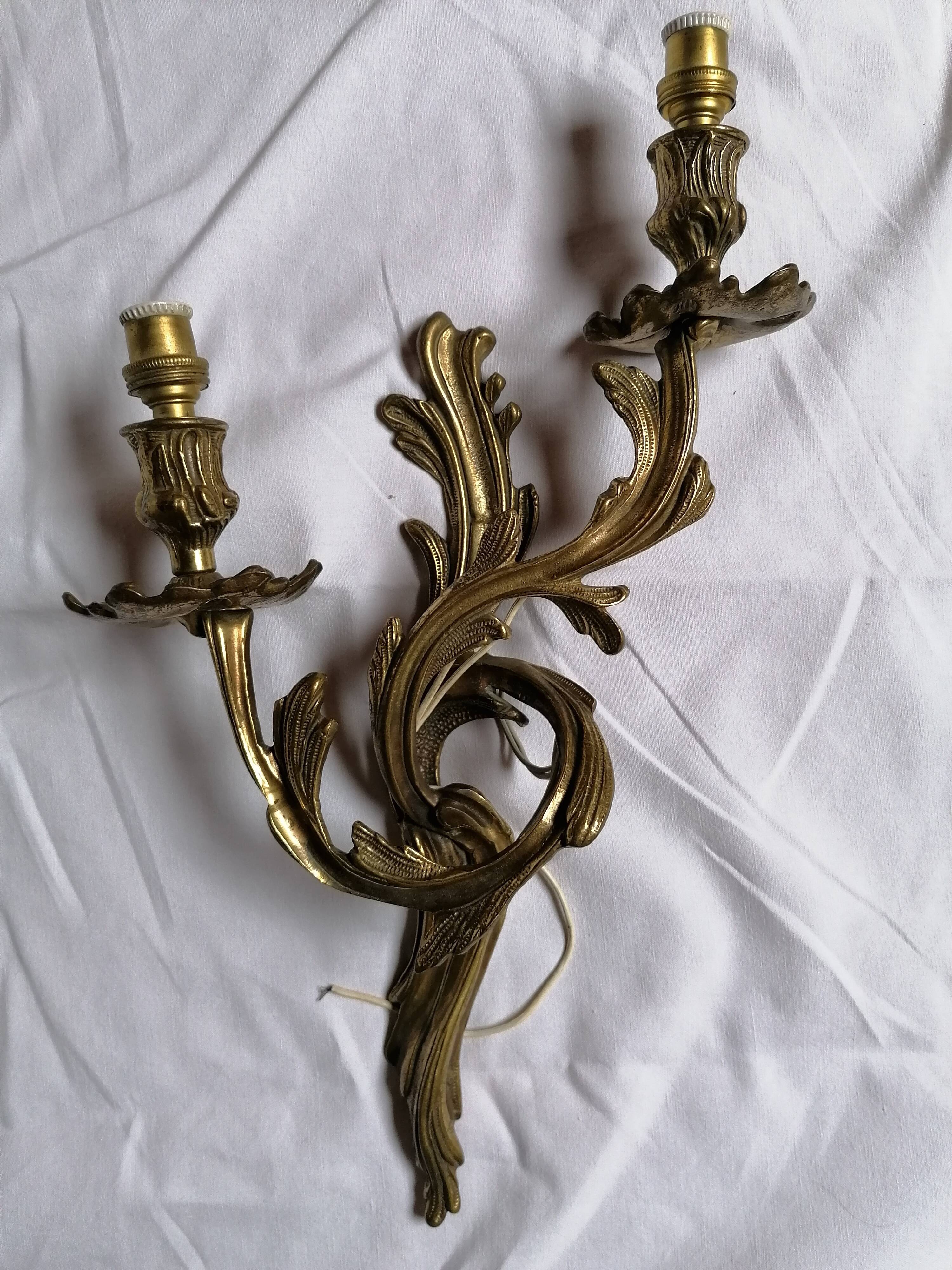 Wall light bronze style Louis XV