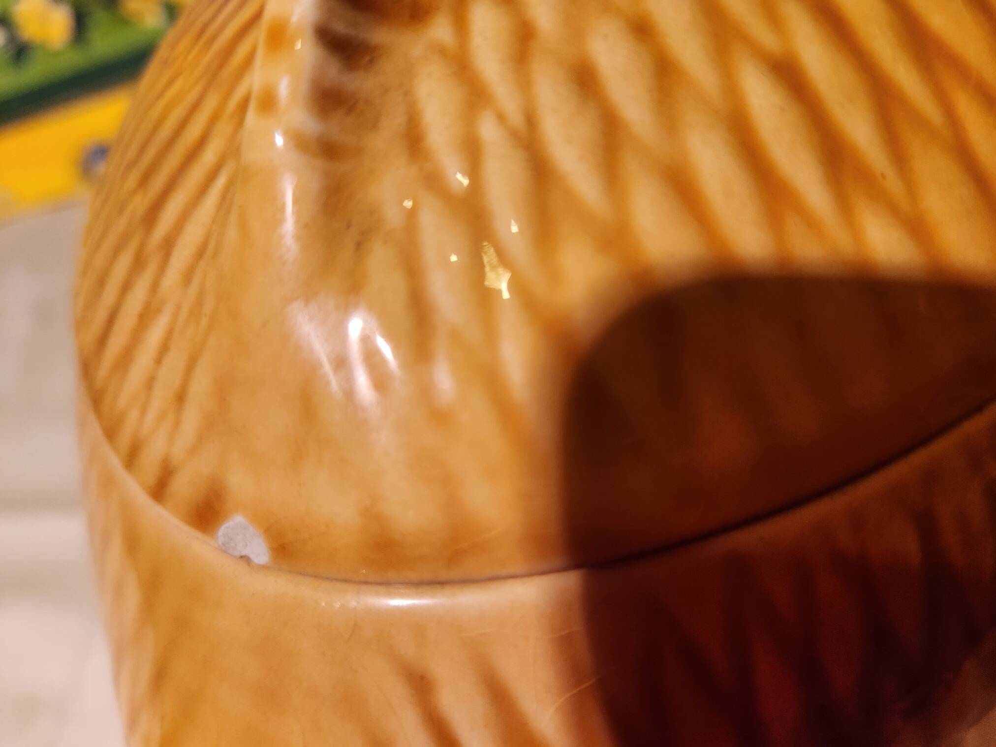 Bouillabaisse tureen fish Sarreguemines France yellow ceramic