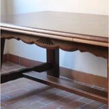 Large rustic farmhouse table with extensions