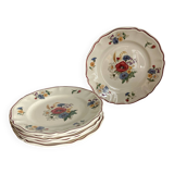 6 Sarreguemines dinner plates