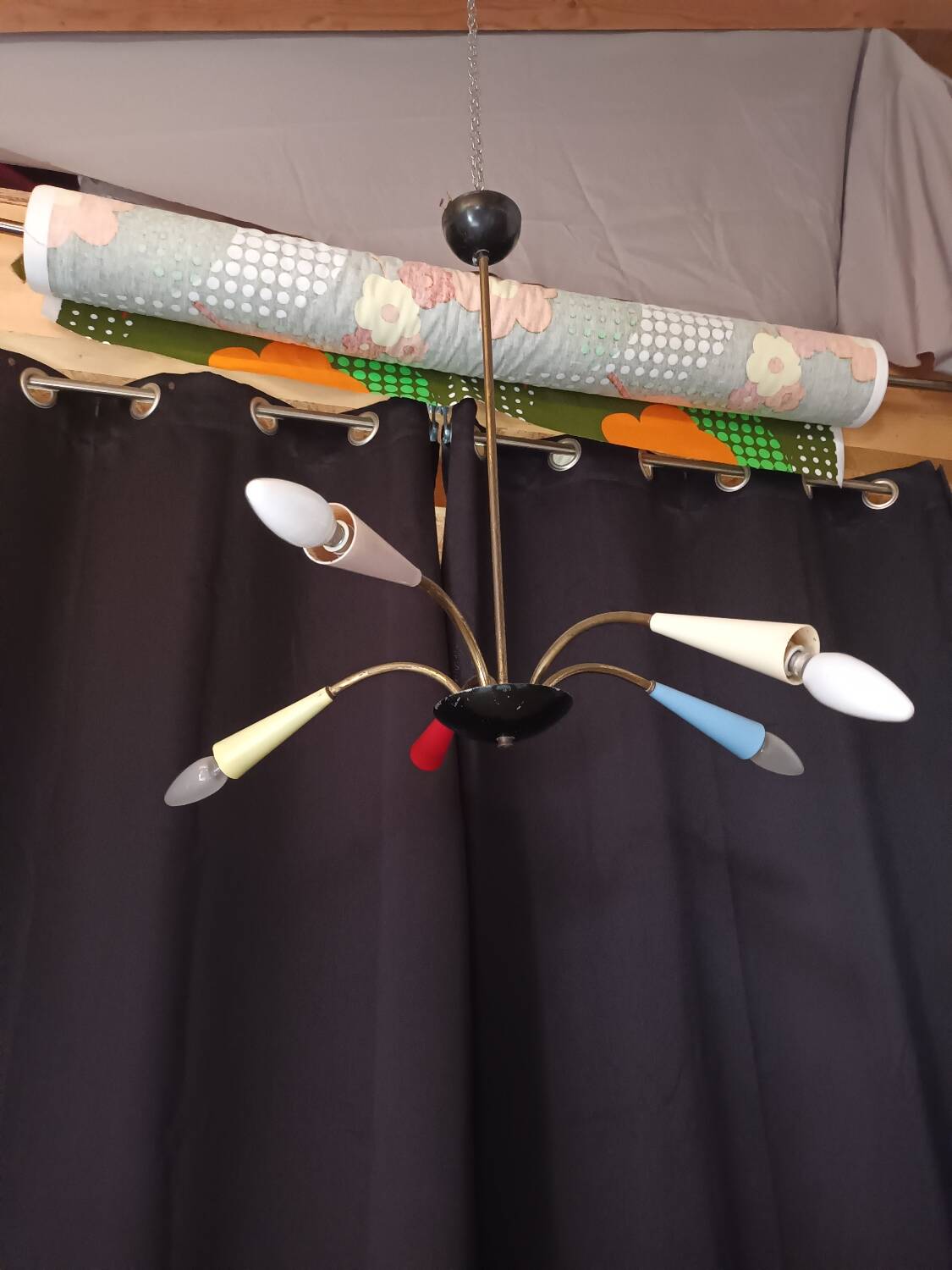 Mid-century spider chandelier