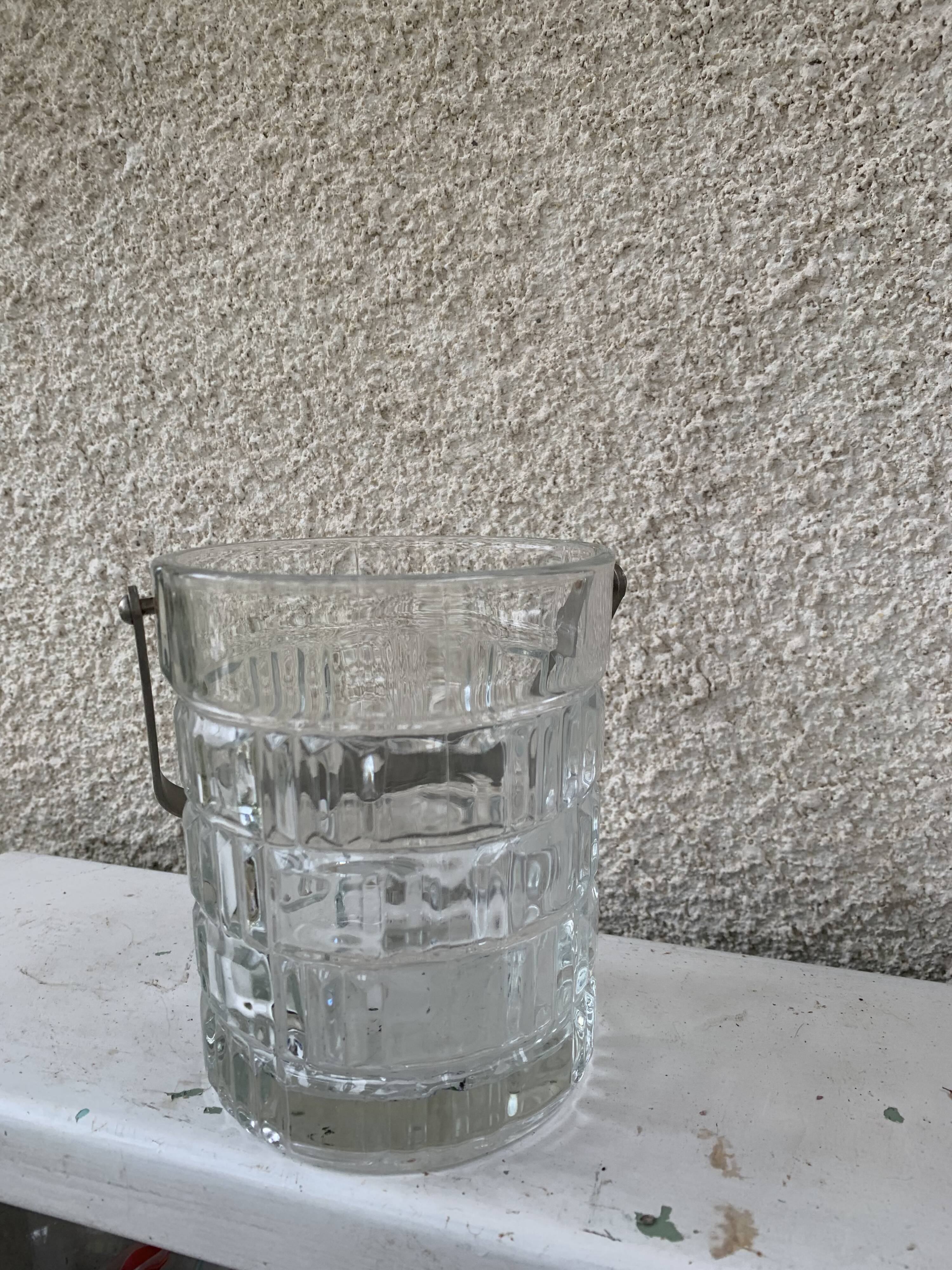 Vintage whiskey decanter and ice bucket
