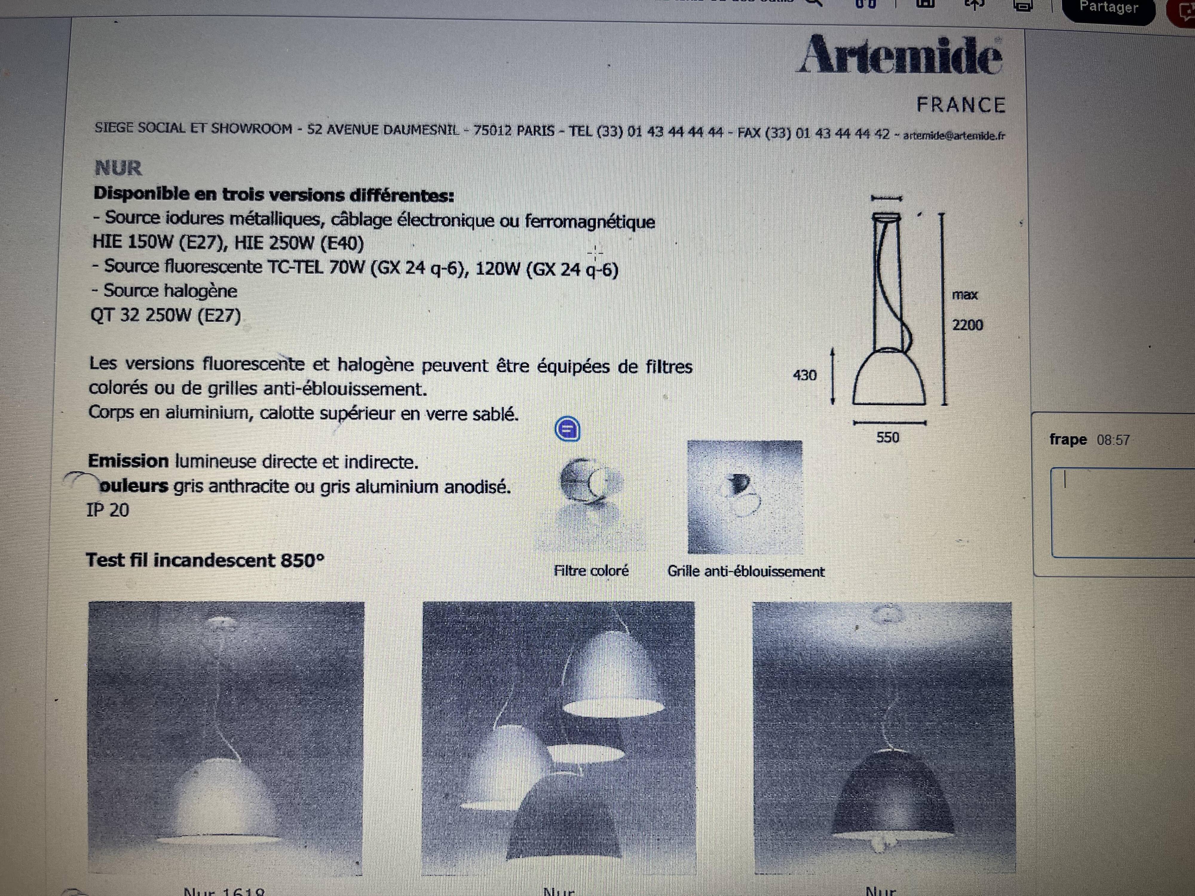 Suspension ARTEMIDE NUR 1618