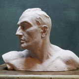 bust of man years 20/30 signed Henri Bargas