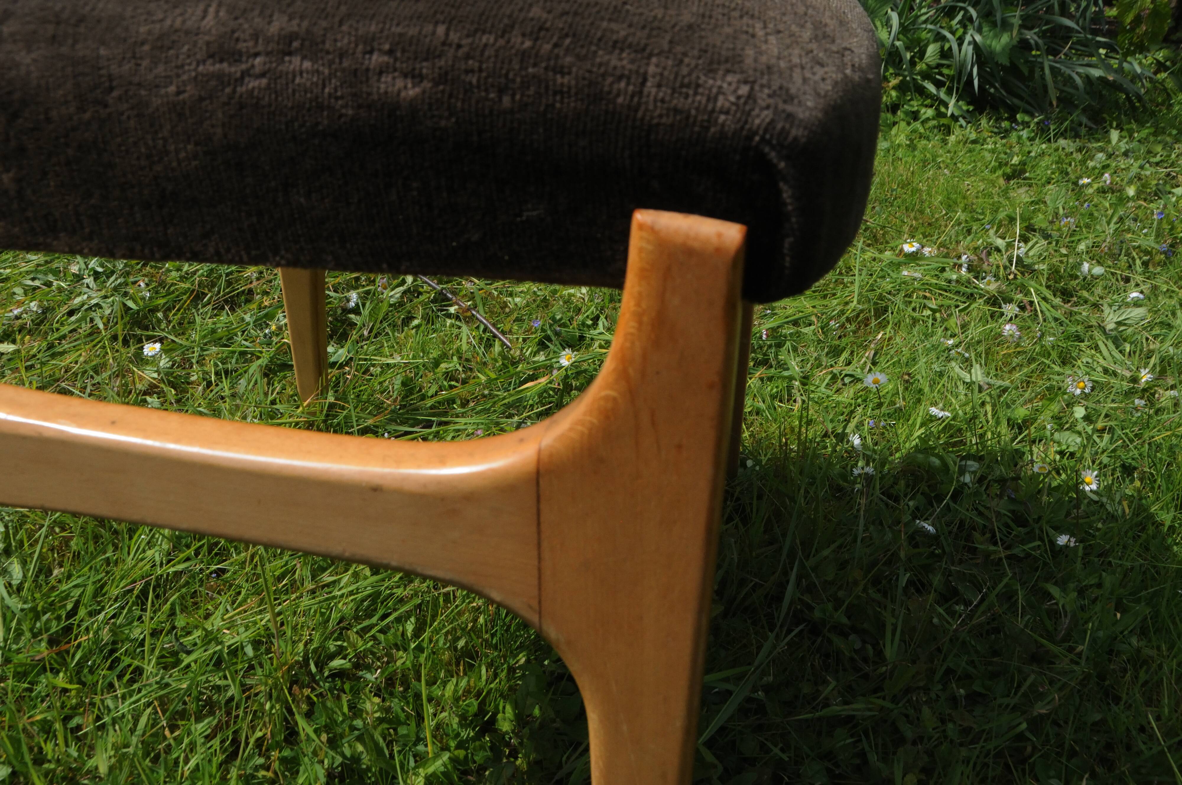 6 Scandinavian dining chairs from the 1960s.