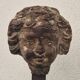 Sculpture. Ancient wooden angel head.