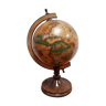 Globe world map vintage 1950 1960 wood old style