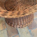 Mid-century wicker armchair