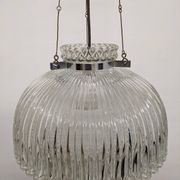 Italian XL dome pendant light in blown glass, 60s-70s