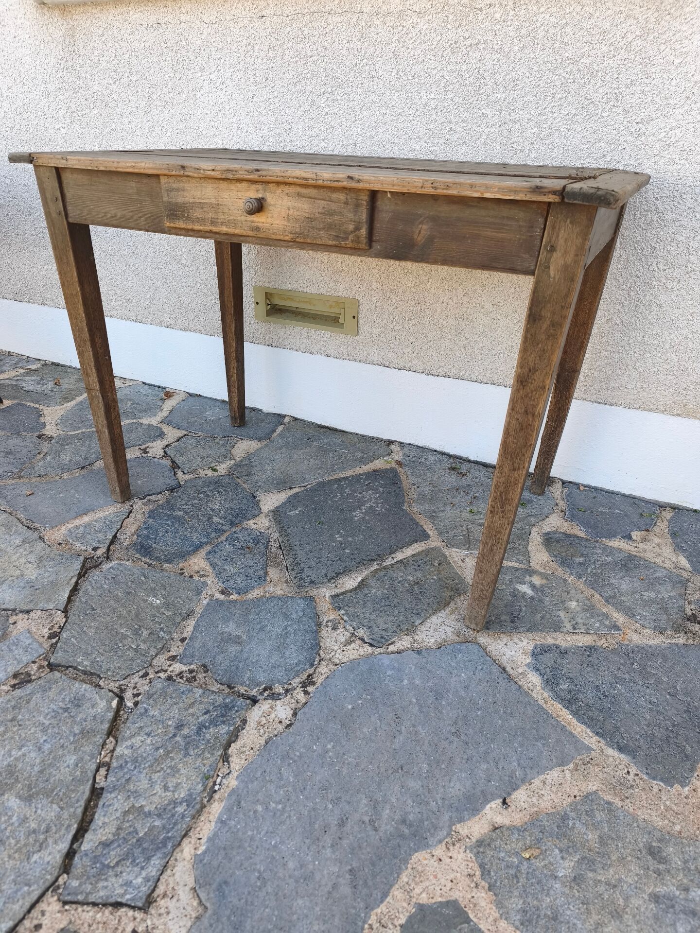 Farm table / small vintage solid wood desk