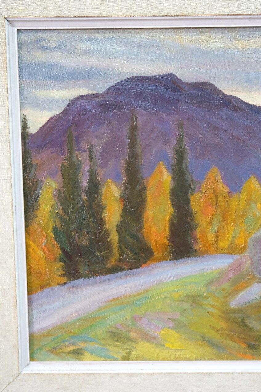 Steen Flemming ( 1897-1977 ), Swedish Impressionist Painting, 1948, Oil on Panel, Framed.