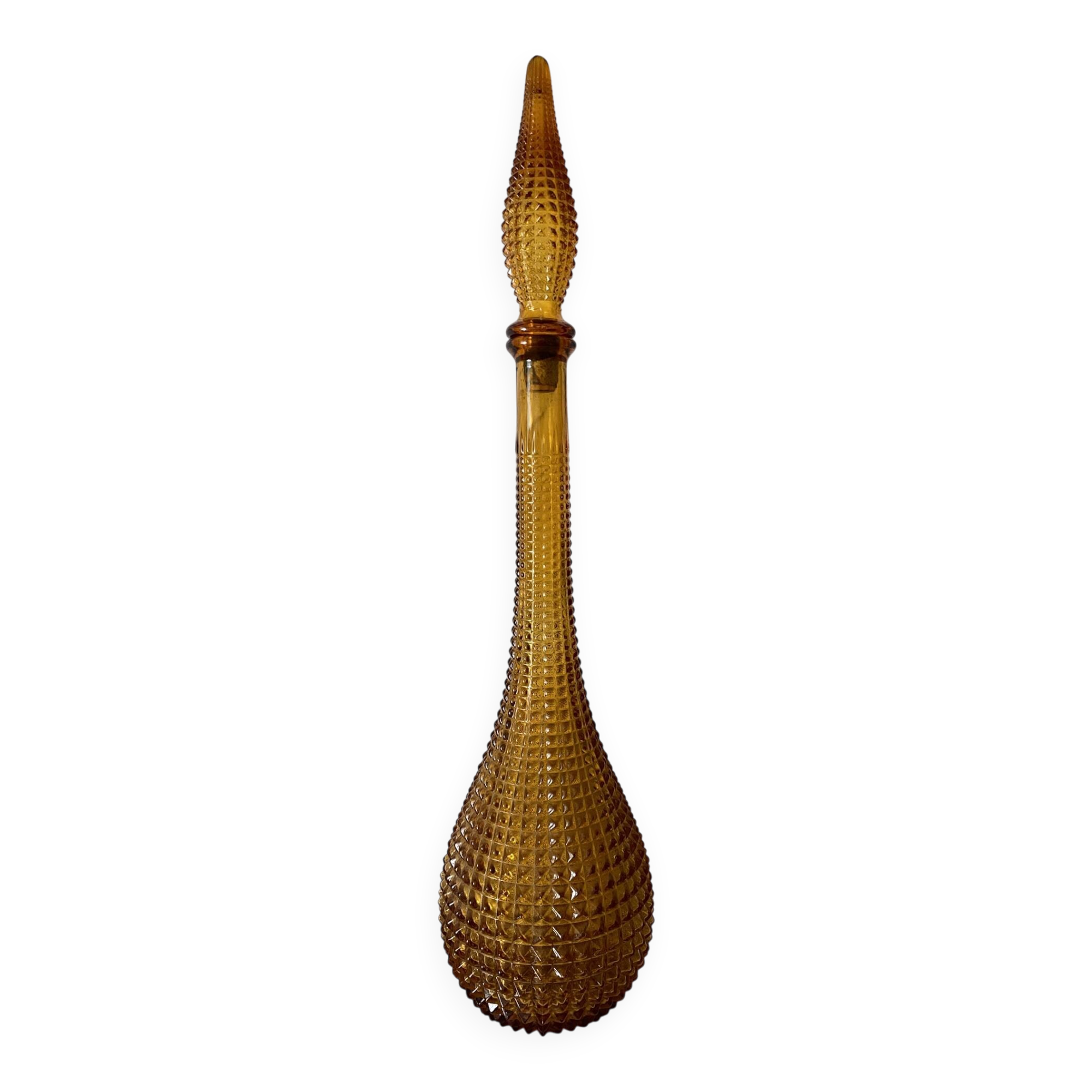 Amber Empoli carafe, Italian carafe from the 60s-70s.