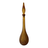 Carafe empoli ambre , carafe italienne années 60-70