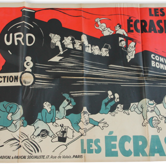 Affiche politique originale Parti radical et radical socialiste