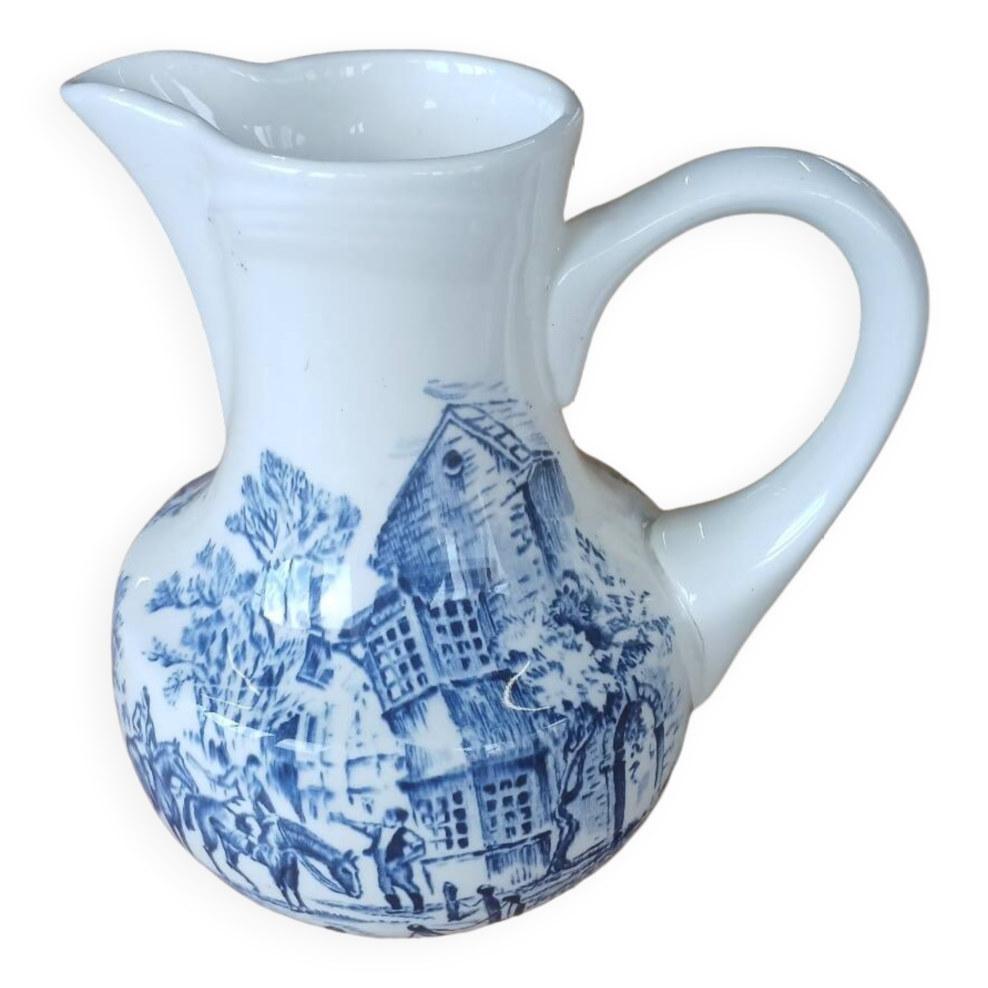 Small old pitcher in iron earth