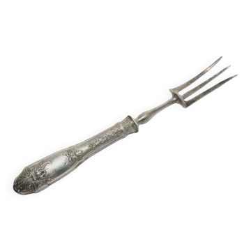 Fourchette à rôtir en argent classique, France, années 1880