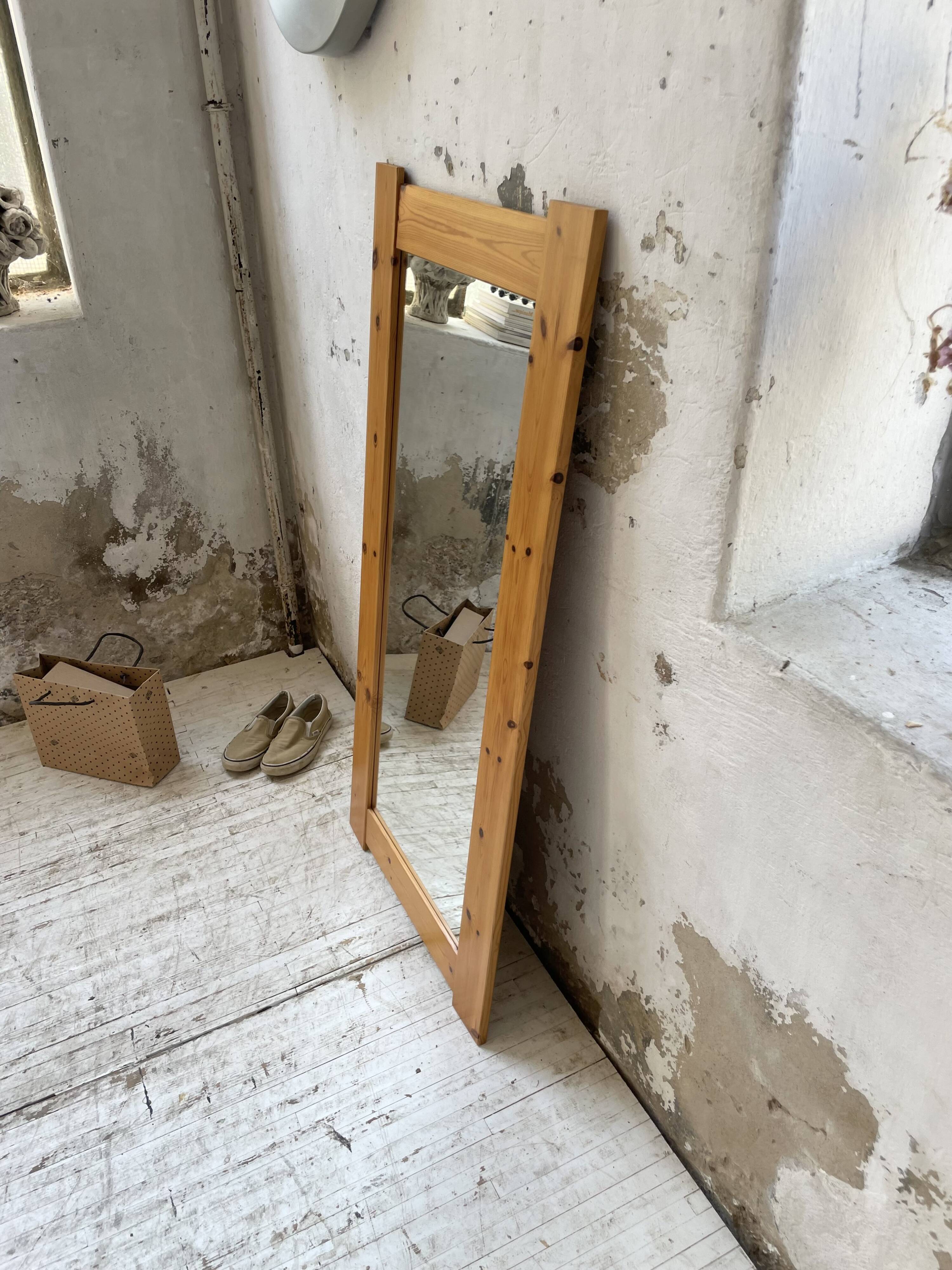 80s pine mirror
