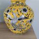 Pair of Chinese faience vases with Asian dragon decor in a Japonese style.