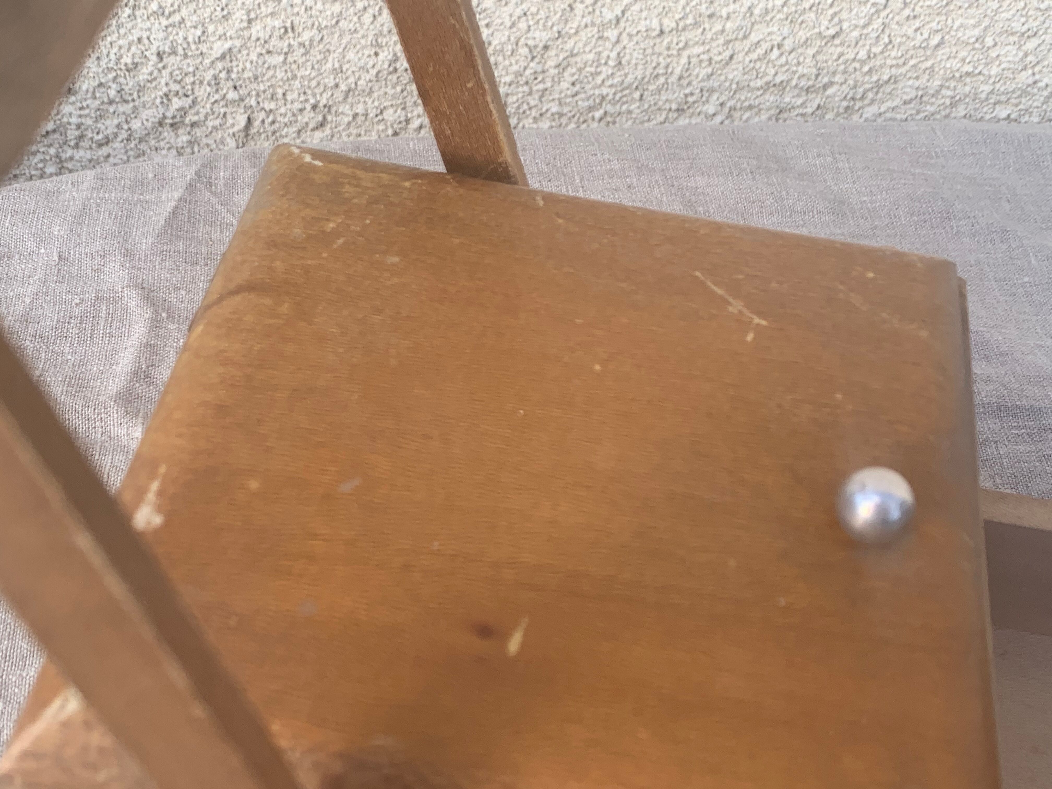 Sewing box in old varnished wood