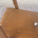 Sewing box in old varnished wood
