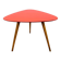 Steiner tripod side table by Baumann, wood, red top, 60s