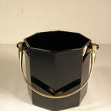 Black and gold ice bucket