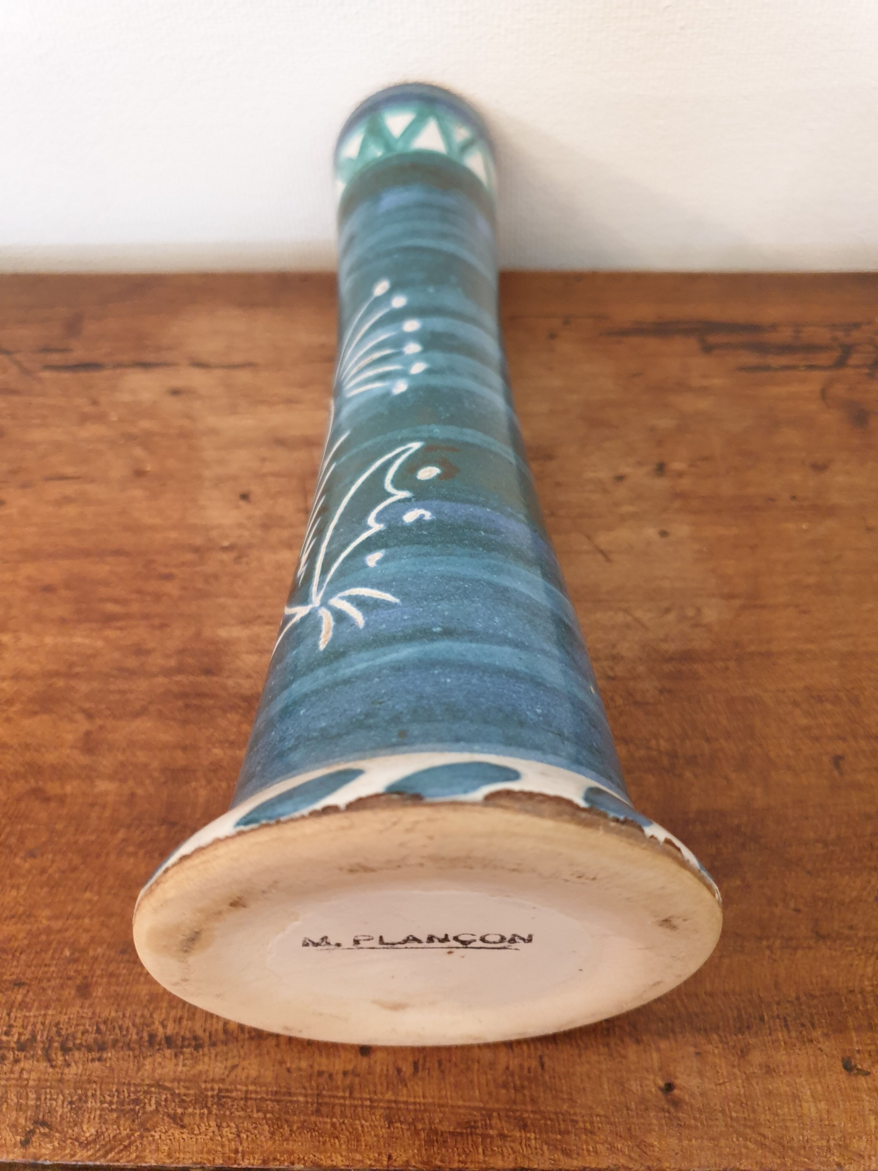 Vintage ceramic roller vase Margot Plancon