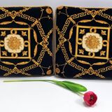 Paire de coussins noirs de haute qualité par Gianni Versace, Italie, années 1980-1990