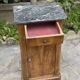 Nightstand - bedside table with marble top