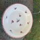 Plat creux, modele Senlis, KG luneville, france, motifs de roses bordeaux et feuillage gris